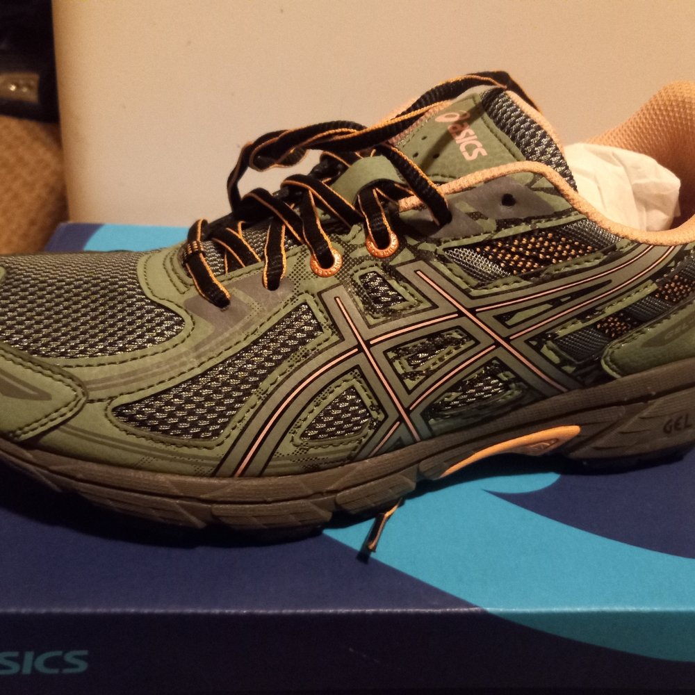 ASICS Women's Athletic Running Shoes in Olive Green - Picture 2 of 3